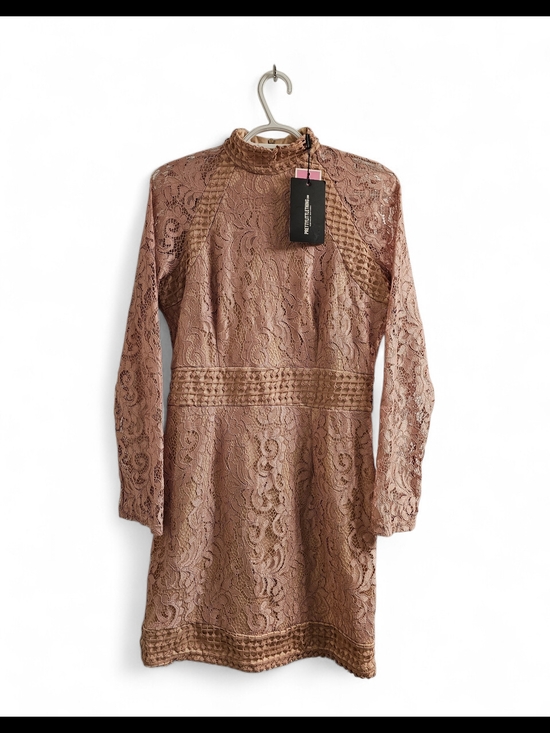 PrettyLittleThing Dresses & Skirts - Pretty Little Thing Dusty Rose Lace Long Sleeve Dress